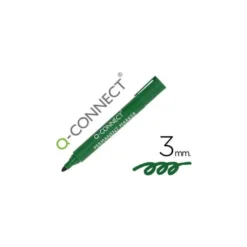 Rotulador Q-Connect punta de fibra permanente 3 mm color verde