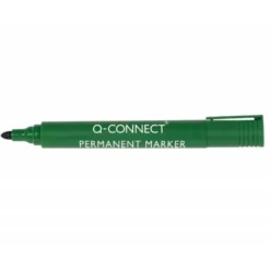 Rotulador Q-Connect punta de fibra permanente 3 mm color verde
