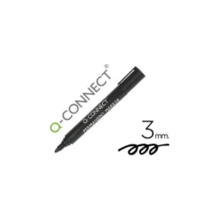 Rotulador Q-Connect punta de fibra permanente 3 mm color negro
