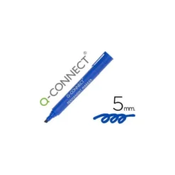 Rotulador Q-Connect punta de fibra permanente Color Azul 5mm