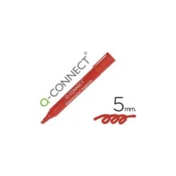 Rotulador Q-Connect Punta de Fibra Permanente Color Rojo 5 mm