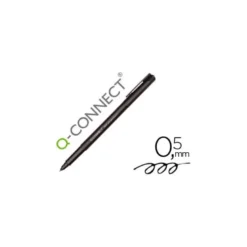 Rotulador Q-connect retroproyeccion punta fibra 0.5 mm permanente color negro
