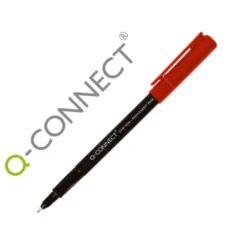 ROTULADOR Q-CONNECT RETROPROYECCION PUNTA FIBRA SUPER FINA REDONDA 0.5 MM PERMANENTE ROJO