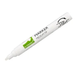 ROTULADOR Q-CONNECT TIZA LIQUIDA PUNTA REDONDA TRAZO 3 MM CAJA DE 4 UNIDADES COLOR BLANCO