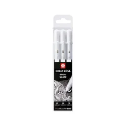 ROTULADOR ROLLER SAKURA GELLY BASIC BLANCO ESTUCHE DE 3 UNIDADES