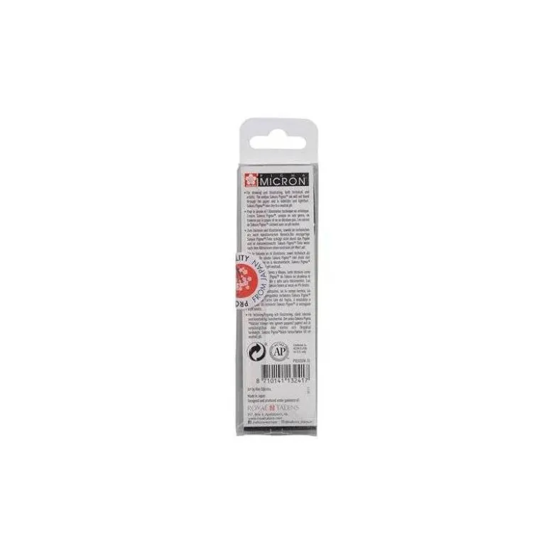 ROTULADOR SAKURA PIGMA MICRON NEGRO ESTUCHE DE 3 UNIDADES