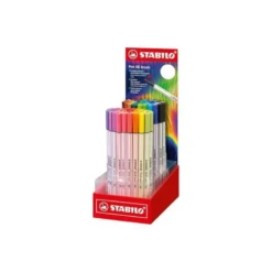 ROTULADOR STABILO ACUARELABLE PEN 68 BRUSH ARTY LINE PUNTA PINCEL EXPOSITOR DE 80 UNIDADES COLORES SURTIDOS