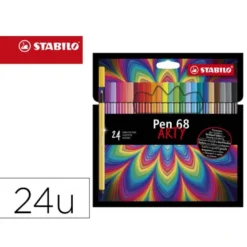 ROTULADOR STABILO ACUARELABLE PEN 68 ARTY LINE 1 MM ESTUCHE CARTON DE 24 UNIDADES COLORES SURTIDOS