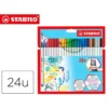 ROTULADOR STABILO ACUARELABLE PEN 68 BRUSH PUNTA PINCEL ESTUCHE DE 24 UNIDADES COLORES SURTIDOS
