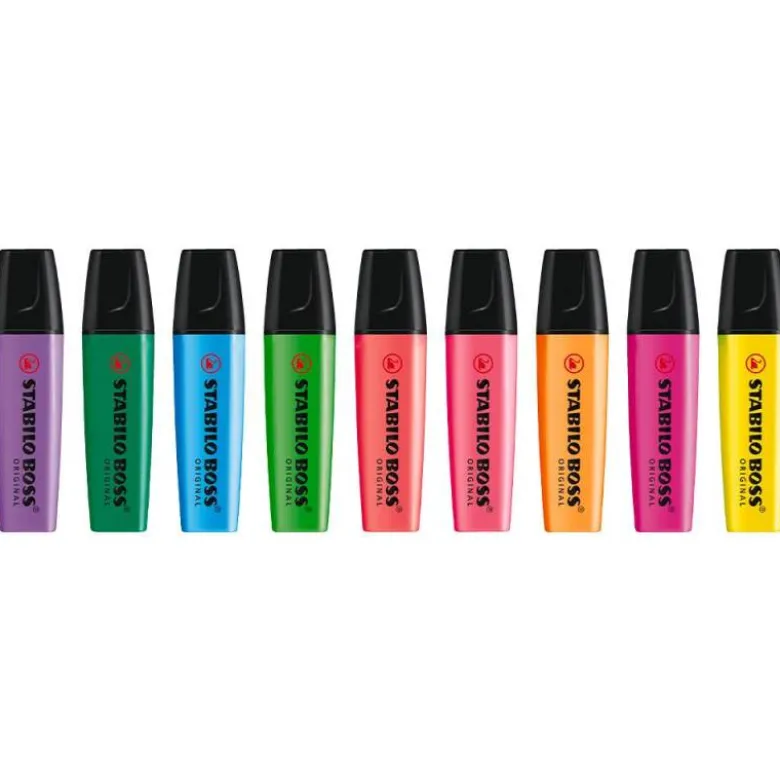ROTULADOR STABILO BOSS FLUORESCENTE 70 ESTUCHE DE 8 UNIDADES COLORES SURTIDOS