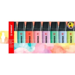ROTULADOR STABILO BOSS FLUORESCENTE 70 PASTEL ESTUCHE DE 8 UNIDADES COLORES SURTIDOS