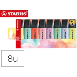 ROTULADOR STABILO BOSS FLUORESCENTE 70 PASTEL ESTUCHE DE 8 UNIDADES COLORES SURTIDOS
