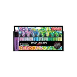 ROTULADOR STABILO BOSS FLUORESCENTE 70 ARTY LINE COLORES FRIOS ESTUCHE CARTON DE 10 UNIDADES COLORES