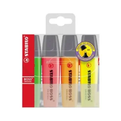 ROTULADOR STABILO BOSS FLUORESCENTE 70 ESTUCHE DE 4 UNIDADES COLORES SURTIDOS