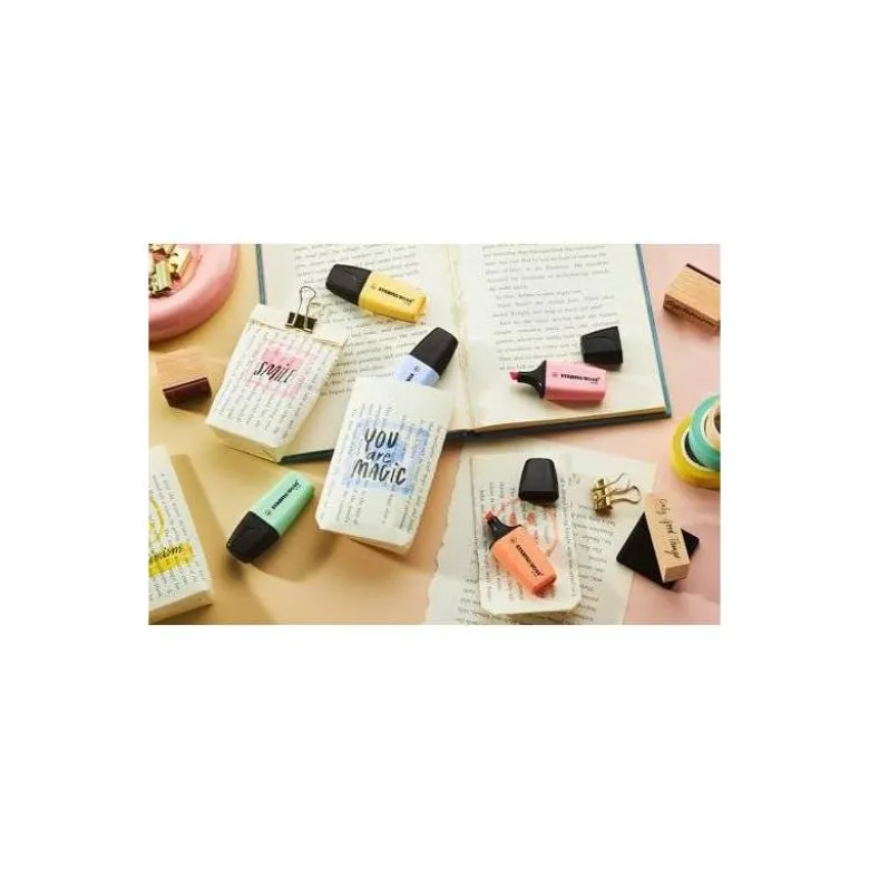ROTULADOR STABILO BOSS FLUORESCENTE MINI PASTEL ESTUCHE DE 3 UNIDADES COLORES SURTIDOS