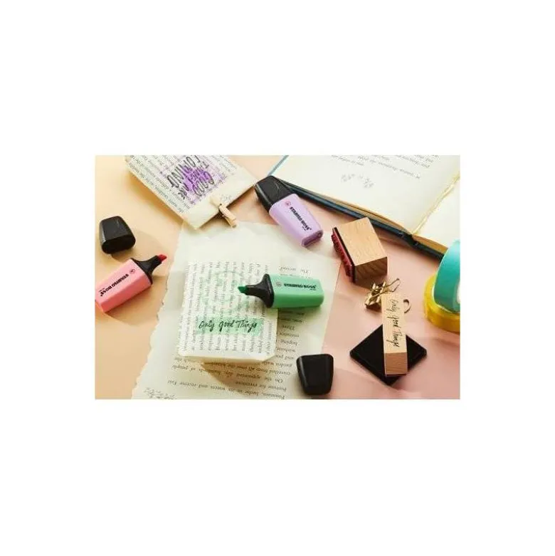 ROTULADOR STABILO BOSS FLUORESCENTE MINI PASTEL ESTUCHE DE 5 UNIDADES COLORES SURTIDOS