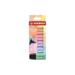 ROTULADOR STABILO BOSS FLUORESCENTE MINI PASTEL ESTUCHE DE 6 UNIDADES COLORES SURTIDOS