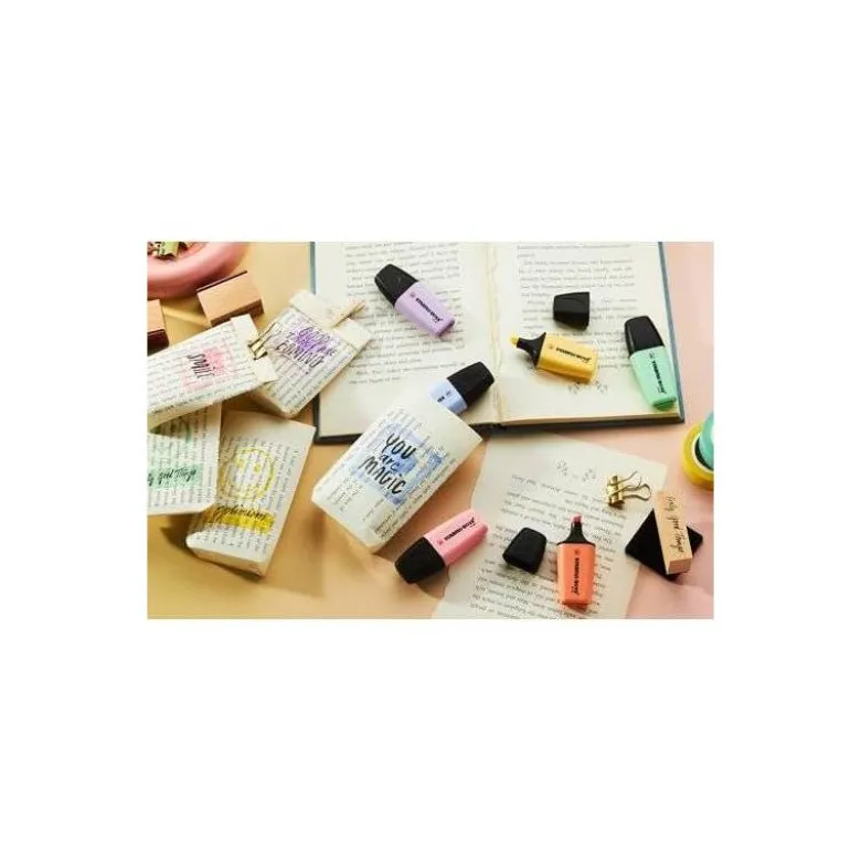 ROTULADOR STABILO BOSS FLUORESCENTE MINI PASTEL ESTUCHE DE 6 UNIDADES COLORES SURTIDOS