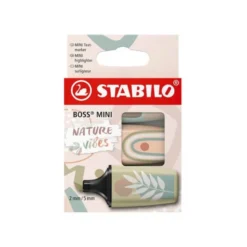ROTULADOR STABILO BOSS MINI NATUREVIBES ESTUCHE DE 3 UNIDADES COLORES SURTIDOS