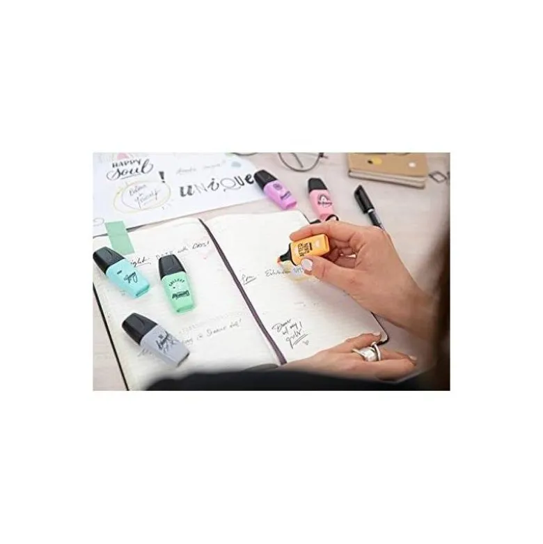 ROTULADOR STABILO BOSS MINI PASTEL LOVE ESTUCHE DE 3 UNIDADES FUCSIA HELADO/NARANJA PALIDO/GRIS
