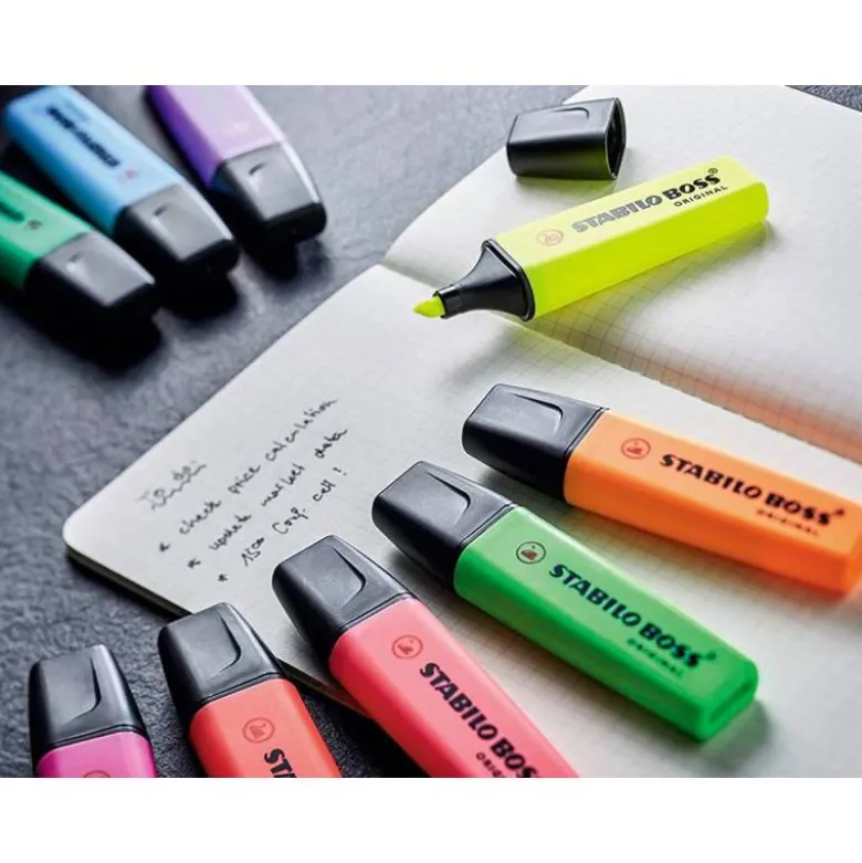 ROTULADOR STABILO BOSS 2/5 MM COLOR AMARILLO FLUORESCENTE