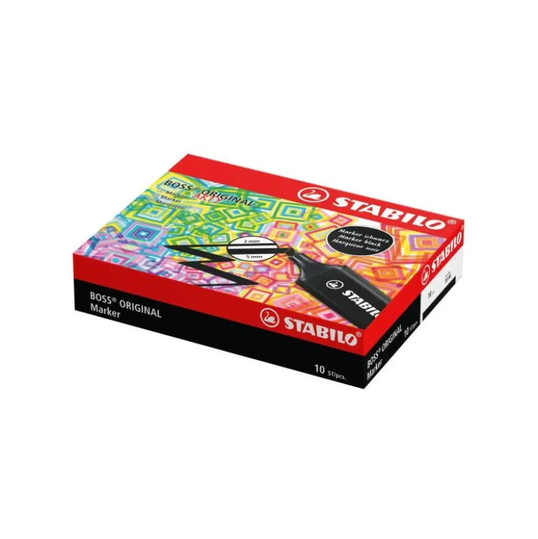 ROTULADOR STABILO BOSS PASTEL FLUORESCENTE NATURE COLORS NEGRO