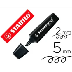 ROTULADOR STABILO BOSS PASTEL FLUORESCENTE NATURE COLORS NEGRO