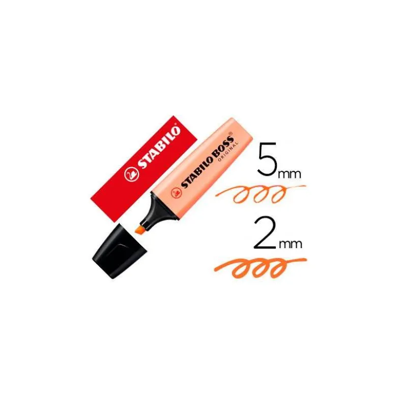 Rotulador Stabilo Boss Pastel Melocoton Sedoso