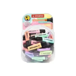 ROTULADOR STABILO BOSS PASTEL FLUORESCENTE 70 NATURE COLORS BOMBONERA DE 60 UNIDADES COLORES SURTIDOS