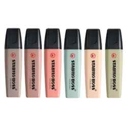 ROTULADOR STABILO BOSS PASTEL FLUORESCENTE 70 NATURE COLORS EXPOSITOR DE 30 UNIDADES COLORES SURTIDOS