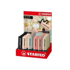 ROTULADOR STABILO BOSS PASTEL FLUORESCENTE 70 NATURE COLORS EXPOSITOR DE 30 UNIDADES COLORES SURTIDOS