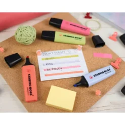 Rotulador Stabilo Boss Pastel Fluorescente estuche 4 unidades