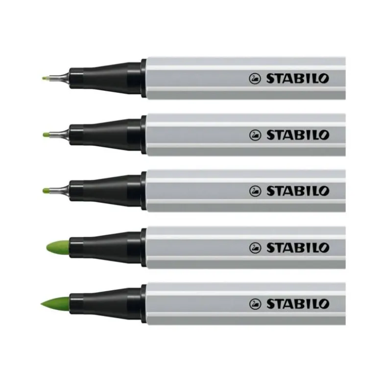 ROTULADOR STABILO CREATIVE TIPS ARTY LINE PASTEL 5 PUNTAS DIFERENTES ESTUCHE METALICO DE 30 UNIDADES