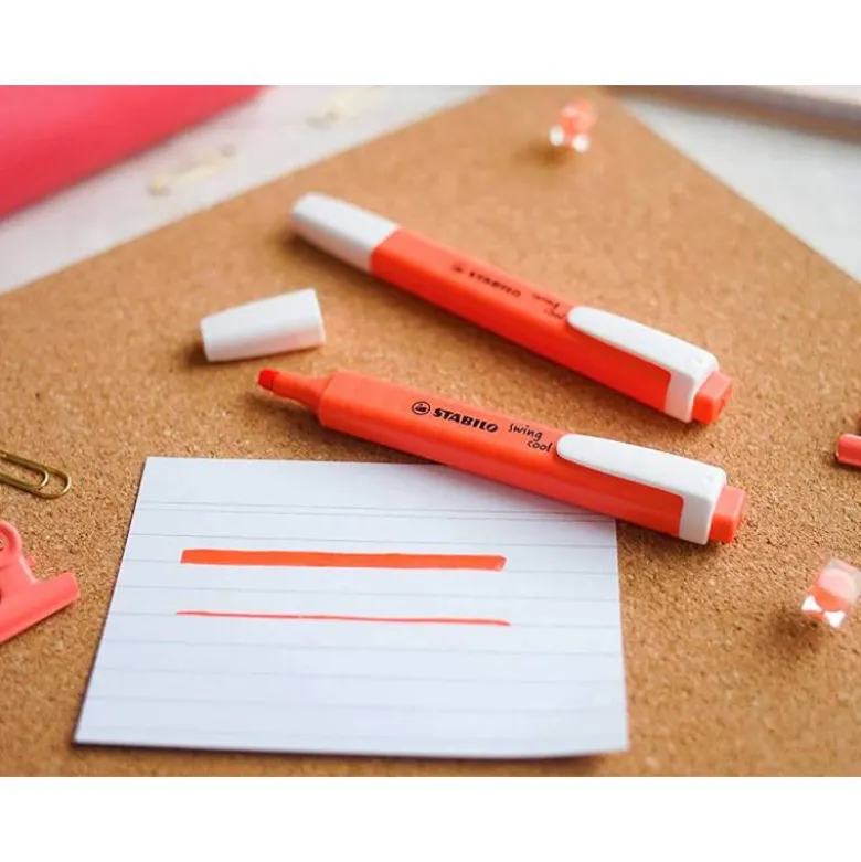 ROTULADOR STABILO FLUORESCENTE SWING COOL PASTEL CORAL MELOSO