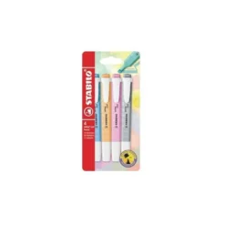 ROTULADOR STABILO FLUORESCENTE SWING COOL PASTEL ESTUCHE DE 4 UNIDADES COLORES SURTIDOS