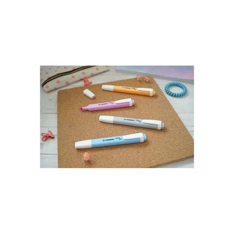 ROTULADOR STABILO FLUORESCENTE SWING COOL PASTEL ESTUCHE DE 4 UNIDADES COLORES SURTIDOS