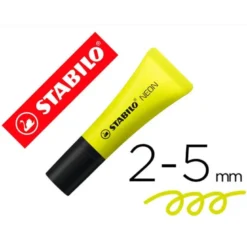 Rotulador stabilo fluorescente amarillo neon