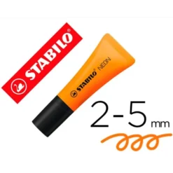 Rotulador Stabilo fluorescente naranja neon