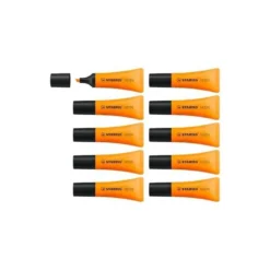 Rotulador Stabilo fluorescente naranja neon