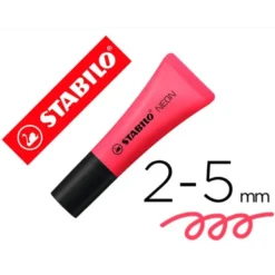 Rotulador Stabilo fluorescente rosa neon