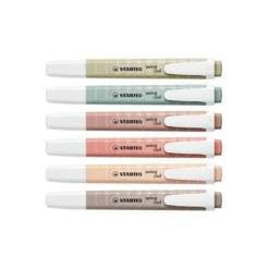 ROTULADOR STABILO FLUORESCENTE FINO SWING COOL NATURE COLORS EXPOSITOR DE 16 UNIDADES COLORES SURTIDOS