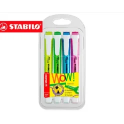 ROTULADOR STABILO FLUORESCENTE FINO SWING COOL ESTUCHE DE 4 UNIDADES COLORES SURTIDOS