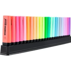 ROTULADOR STABILO 2/5 MM, 23 COLORES FLUORESCENTES SURTIDOS. BOSS.