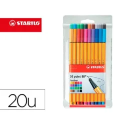Rotulador Stabilo Point 88 Estuche 20 Colores
