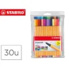 Rotulador Stabilo point 88 Neon estuche 25+5 unidades