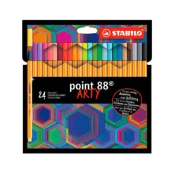 ROTULADOR STABILO POINT 88 PUNTA DE FIBRA ARTY LINE ESTUCHE CARTON DE 24 UNIDADES COLORES SURTIDOS