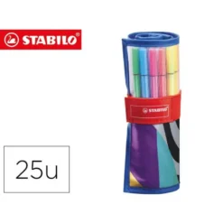 ROTULADOR STABILO PUNTA DE FIBRA 1 MM 25 UNIDADES COLORES SURTIDOS