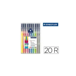 Rotulador Staedler Triplus punta fina triangular surtido pack 20