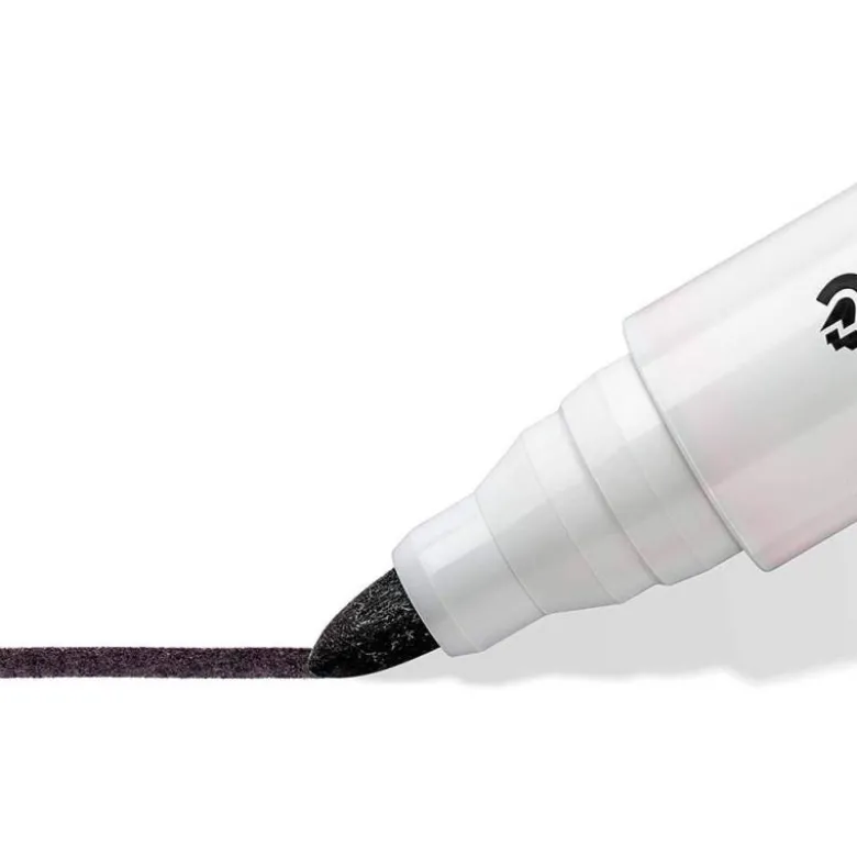 ROTULADOR STAEDTLER LUMOCOLOR 351 PARA PIZARRA BLANCA PUNTA REDONDA 2 MM RECARGABLE COLOR NEGRO