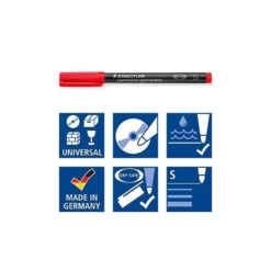 ROTULADOR STAEDTLER LUMOCOLOR RETROPROYECCION PUNTA DE FIBRAPERMANENTE 313-2 ROJO PUNTA SUPER FINA REDONDA 0.4 MM